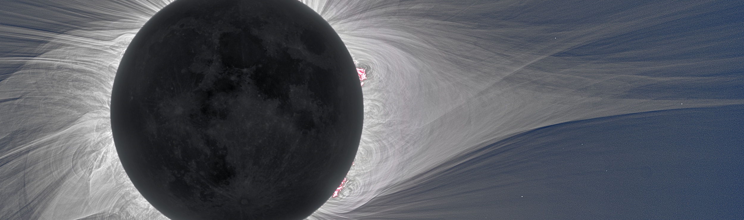 Solar eclipse showing the solar corona